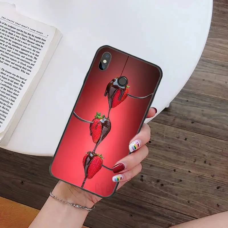 

Dancing fruit strawberry Phone Case For Xiaomi Redmi note 7 8 9 t k30 max3 9 s 10 pro lite