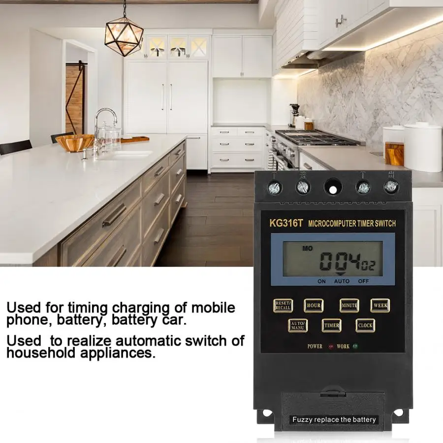 220V Weekly Timer Switch Microcomputer On Off Control Programmable Time Relay | Безопасность и защита