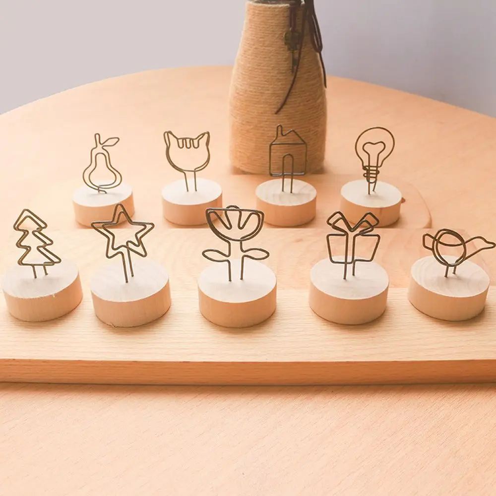 2 шт. деревянные зажимы для заметок металлическая звезда кошка Рождественская