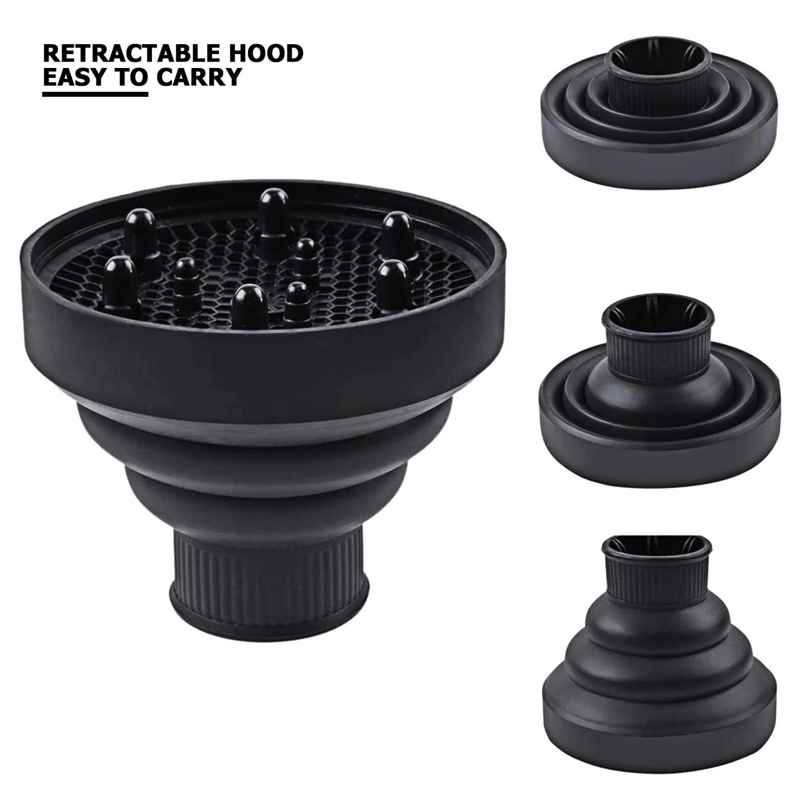 

Foldable Hair Diffuser Cap for Curly Wavy Hair Portable Blow Dryers Attachment Hairstyle Salon DIY Hair Styling Tool