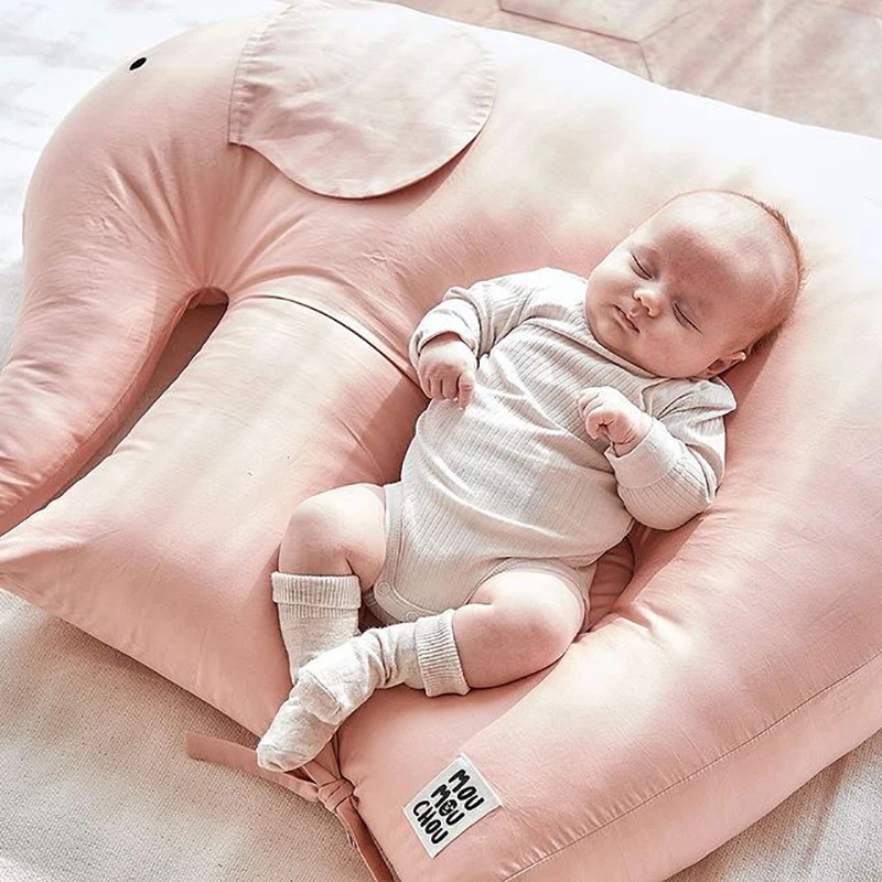 

Переносной лежак для новорожденных, хлопок, детская кроватка в форме слона, для девочек и мальчиков