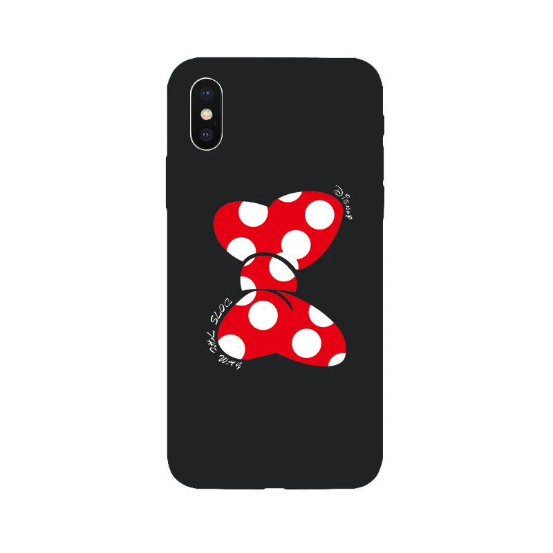 Women Mickey Minnie Cartoon Soft Phone Case for iPhone 7 8 Plus 6 s X Xs Max XR 5 5s SE Cover TPU Silicone Bags Funda |