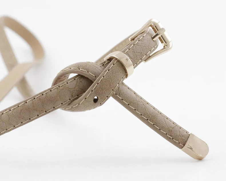 105x1.1cm Female Pu Leather Snake Belts Women Thin Skinny Waist Belts for Dress Hot Pin Buckle Waistband Cinto Feminino