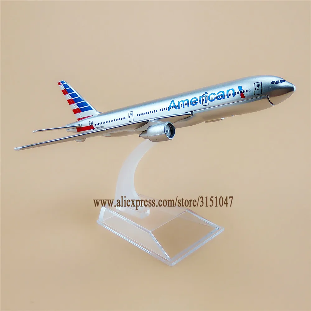 Воздушный American AA B777 Boeing 777 авиакомпании самолет модель американского дыхательные