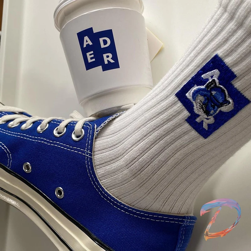

ADER ERROR Fox Socks Men's Women's Sports Socks Adererror High Street Fashion Middle Tube A Socks A Coffee Cup