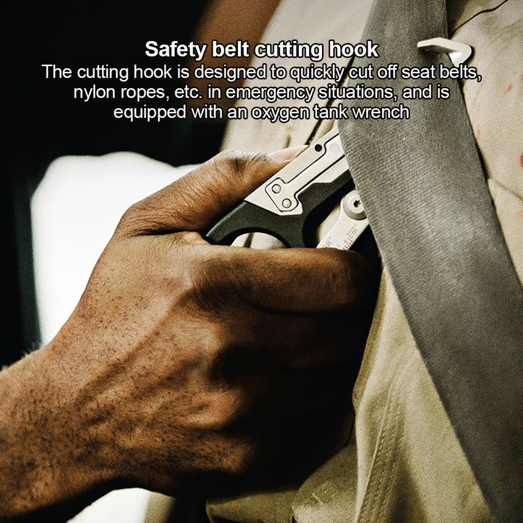 

Multifunction Raptor Emergency Response Shears with Strap Cutter and Glass Breaker Black ith Strap Cutter Safety Hammer Dropship