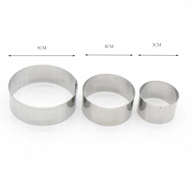 3 шт./компл. круглая форма для хлеба из нержавеющей стали мини мусса колец