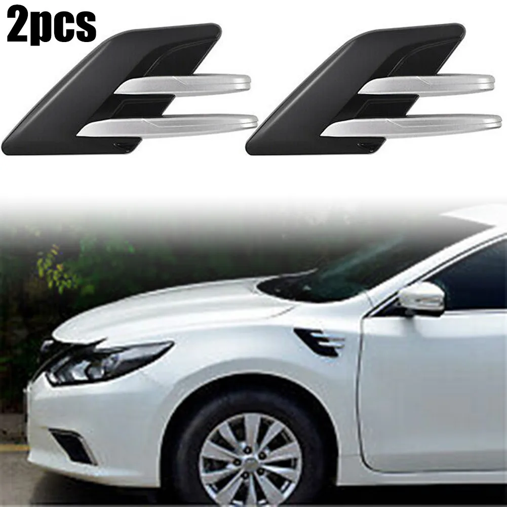 

Replacement Car Side Fender Stickers Side Fender Sticker Vent Hood 2pcs ABS