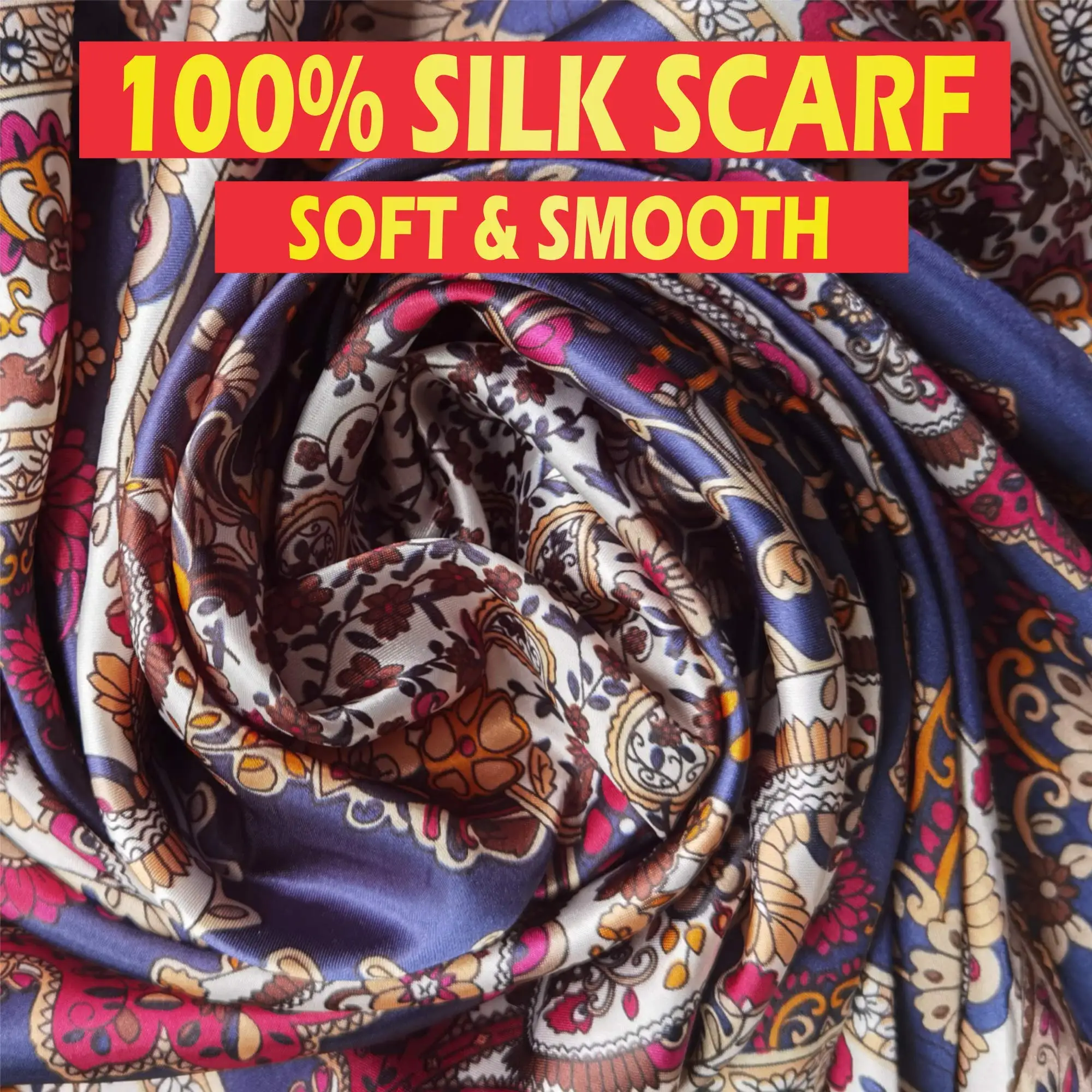90cm*90cm Square Shawls Wraps Neck Scarves For Ladies Fashion Hijab Scarf Women Silk Satin Print Kerchief Head Scarfs Female |
