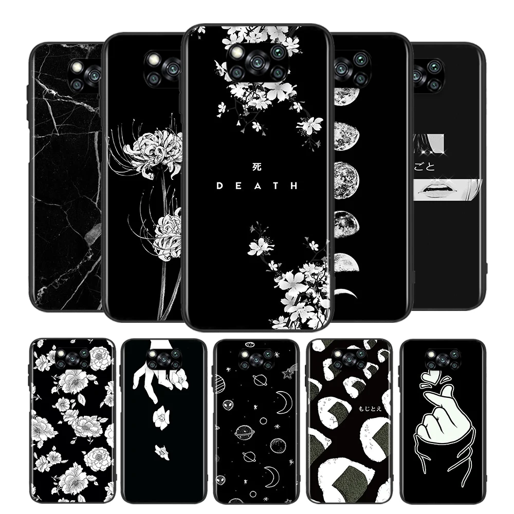 Силиконовый мягкий черный чехол для телефона Xiaomi Poco X3 GT NFC M3 F3 C3 M2 F2 X2 Pro Mi Mix 3 Play 5 6 |