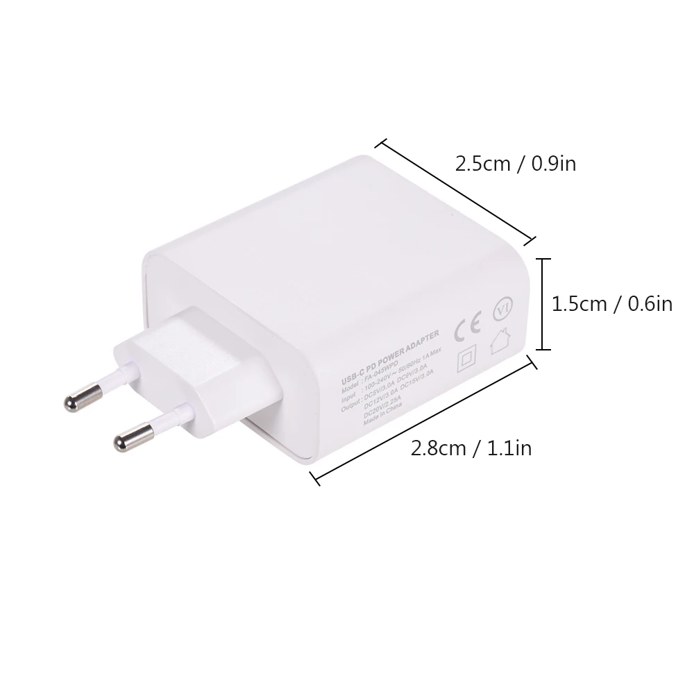 

DYF-045WPD Power Adapter USB-C Type C 45W PD Power Adapter Charger for Pro 13-15in