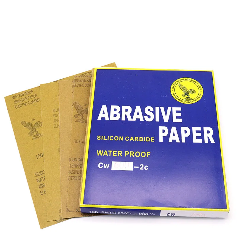5 шт. 60 # 2000 Новая высококачественная наждачная бумага водная полировка
