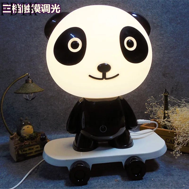 Carton Touch Dimming Table Lamp Creative Skateboard Led Desk Light Fixtues for Bedroom Study Room Modern Indoor Decor Lighting | Лампы и