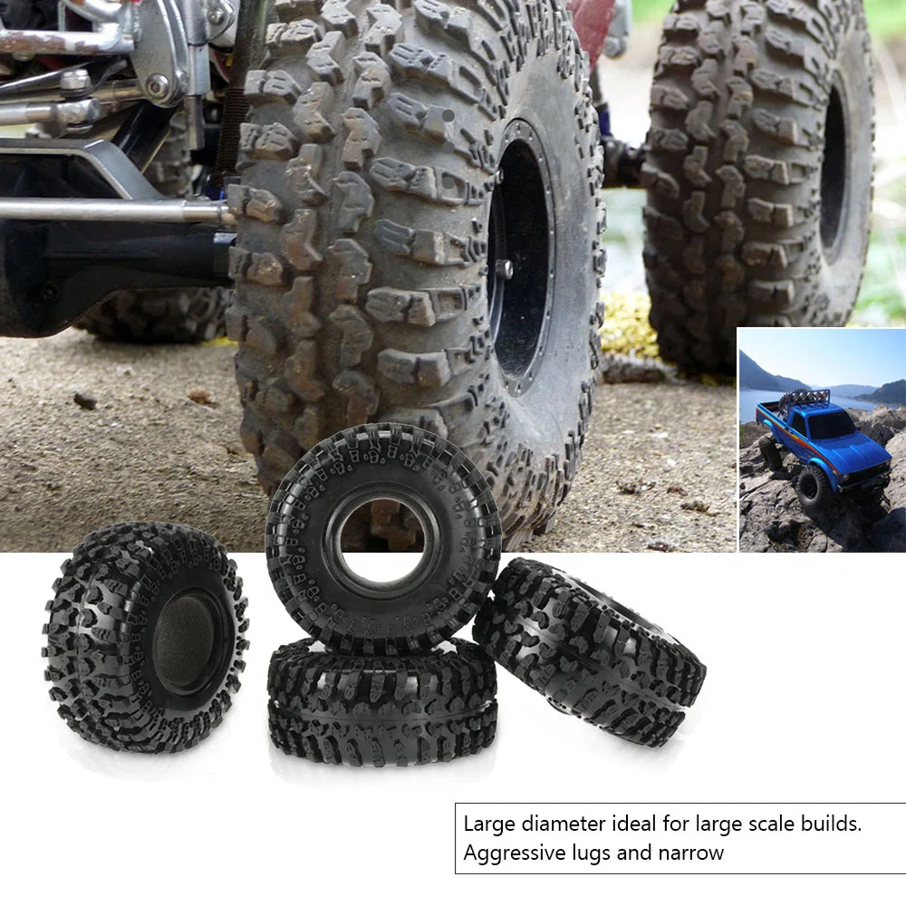 4 шт. Austar 2 "125 мм 1/10 масштаб шины для RC4WD D90 Axial SCX10 RC Rock Crawler|Детали и аксессуары| |