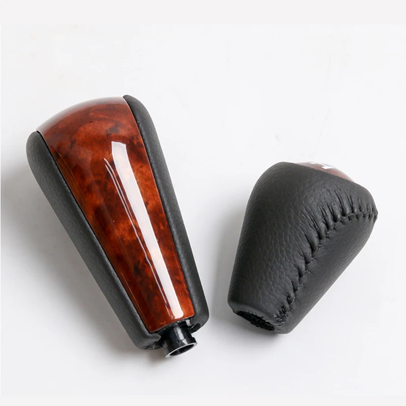 Shift Knob 2 pcs Деревянная ручка переключения передач рулевого колеса для Toyota Land Cruiser Prado 120 FJ120 2003 2004 2005 2006 2007 2008 2009 аксессуары - Название цвета: Shift Knob 2 pcs