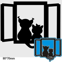 metal cutting dies cats window new for decor card diy scrapbooking stencil paper album template dies 8070mm