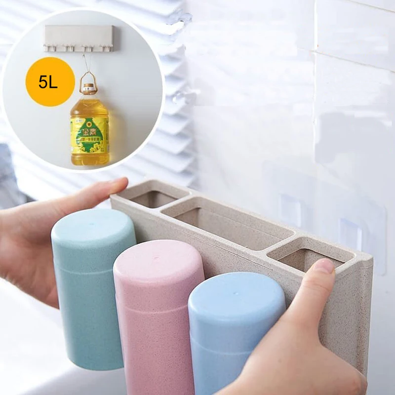 

Toothbrush Holder Wall-mounted Environmentally Friendly Toothbrush Holder Special Large Capacity Toothbrush Holder for Bathroom