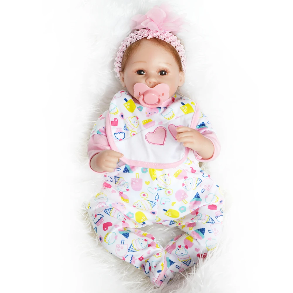 45cm reborn baby 02 45 см полное Силиконовое боди Reborn Baby Doll игрушка очаровательные реалистичные малыша reborn corpo de silicone inteiro realista - Цвет: 45cm reborn baby 02
