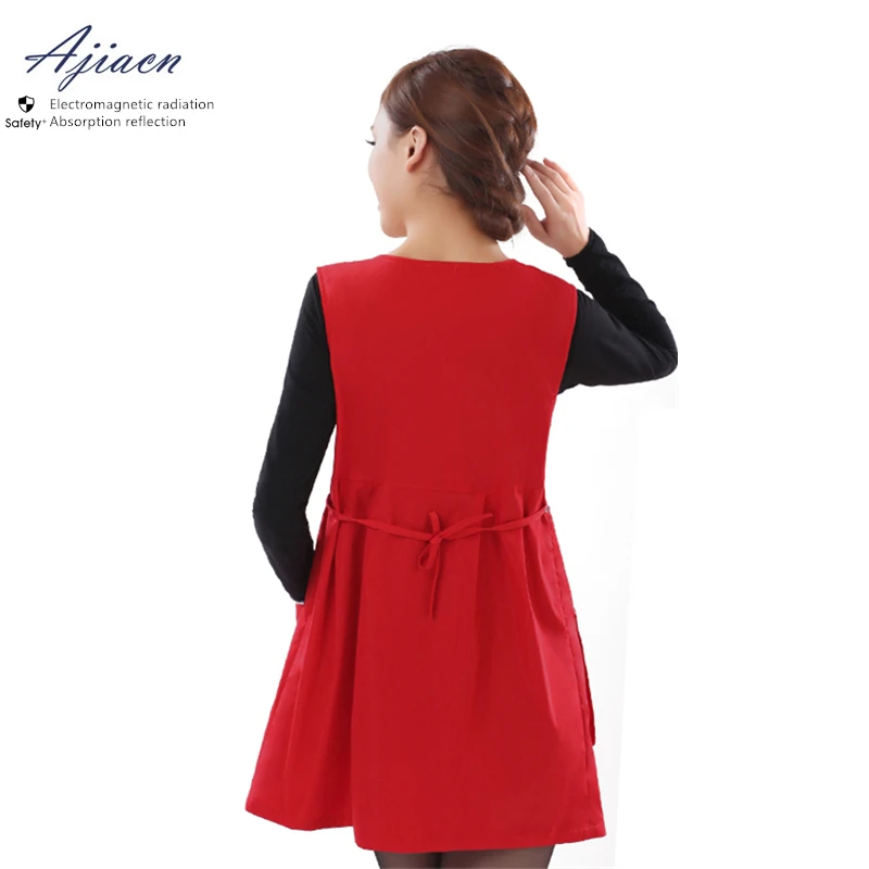 Double-sided washable Working computer phone radiation protective silver fiber dress EMF shielding Pregnant woman clothing | Безопасность