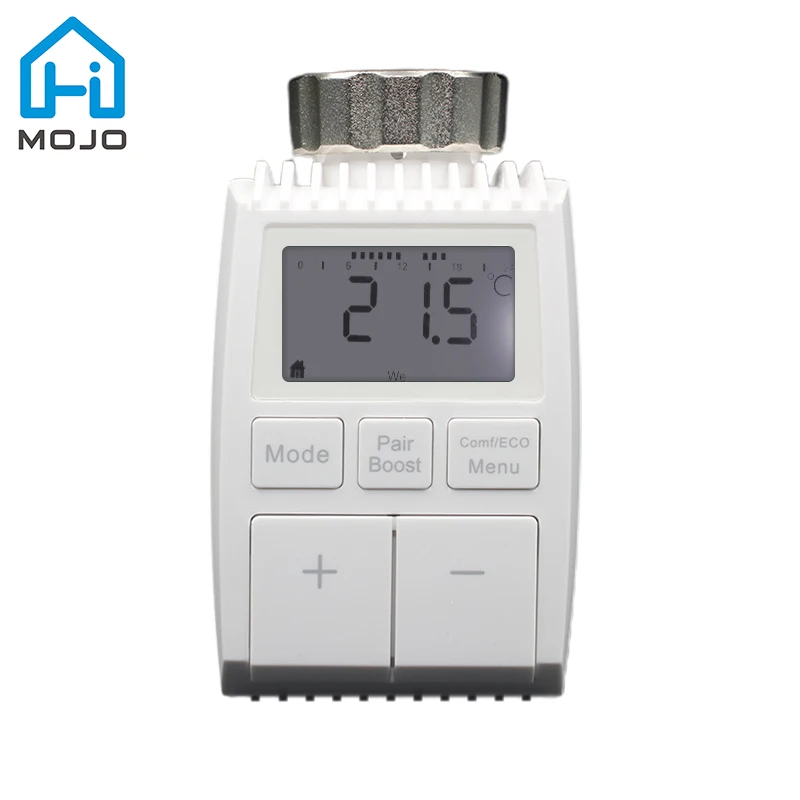 

HIMOJO WiFi TRV programmable Wireless intelligent battery operated Heating Water radiator smart life Alexa zigbee radiator valve