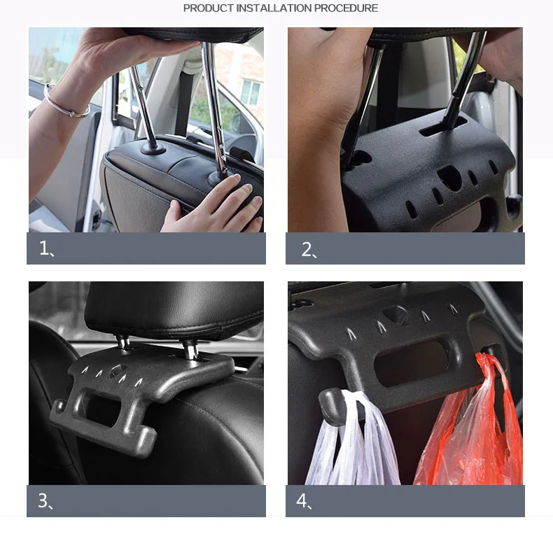 

Car Seat Back Safety Handrail For Elderly Pregnant Women Children Auto Fastener Clip Hanger Organizer Storage Holder Hook