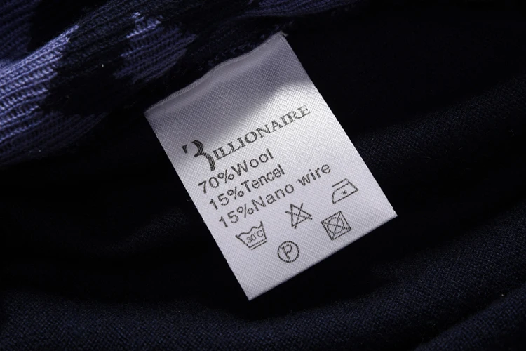 

Sweater wool Billionaire men's 2021 new fashion casual zipper warm elasticity England printing big size M-5XL free shipping
