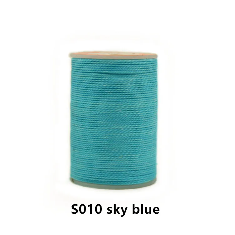 S010 lake blue Распродажа DIY диаметр 0,55 мм кожаная круглая Вощеная швейная нить ручная прошитая полиэфирная круглая Вощеная цветная нить 40 цветов - Цвет: S010 lake blue