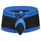 Сексуальные мужские шорты-боксеры со съемным большим мешочком с открытой спиной, модное эротическое нижнее белье для геев из модала