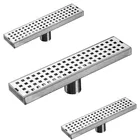 Панель для решетки радиатора из нержавеющей стали SUS304, большой Слив для пола, длинный линейный слив дренажа для ванной комнаты, кухни, отеля