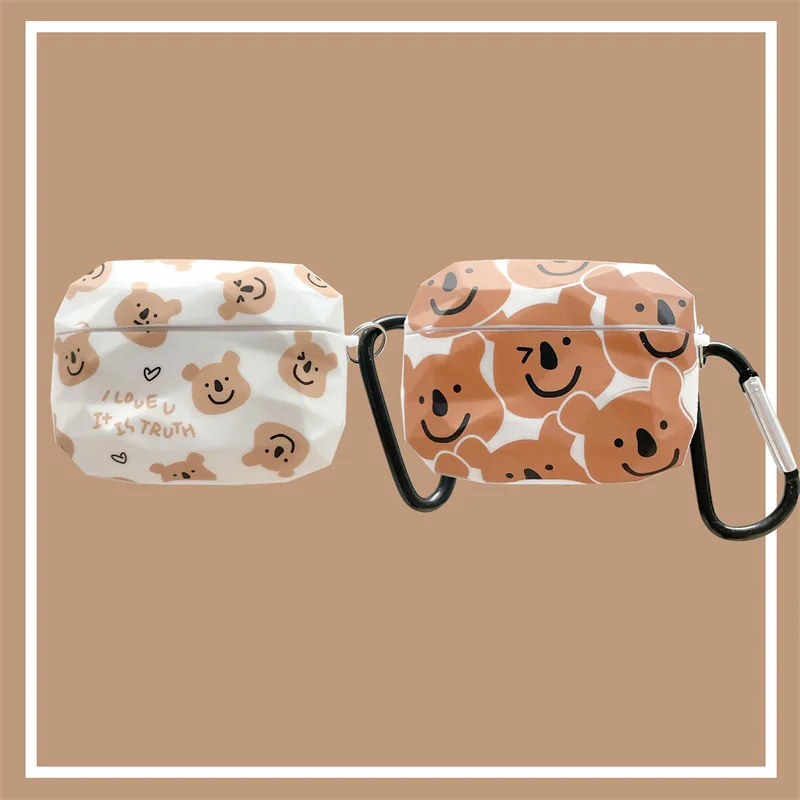 

Diamond Shaped Bear Earphone Case AirPods 1 and 2 Case Airpods Pro Case Airpod 3 Case Earphone Accessories Case