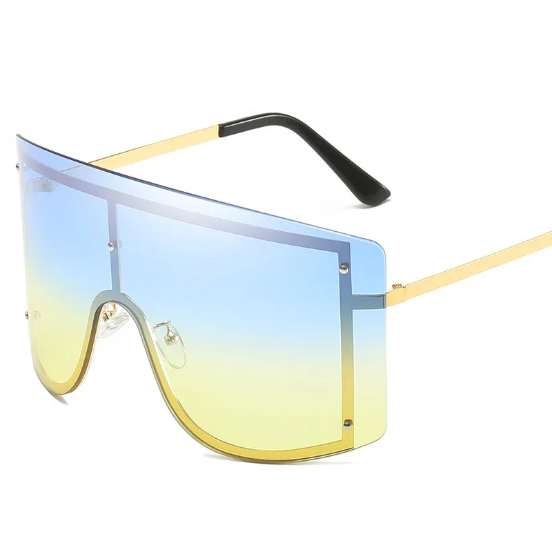 Солнцезащитные очки в металлической оправе для мужчин и женщин цельные