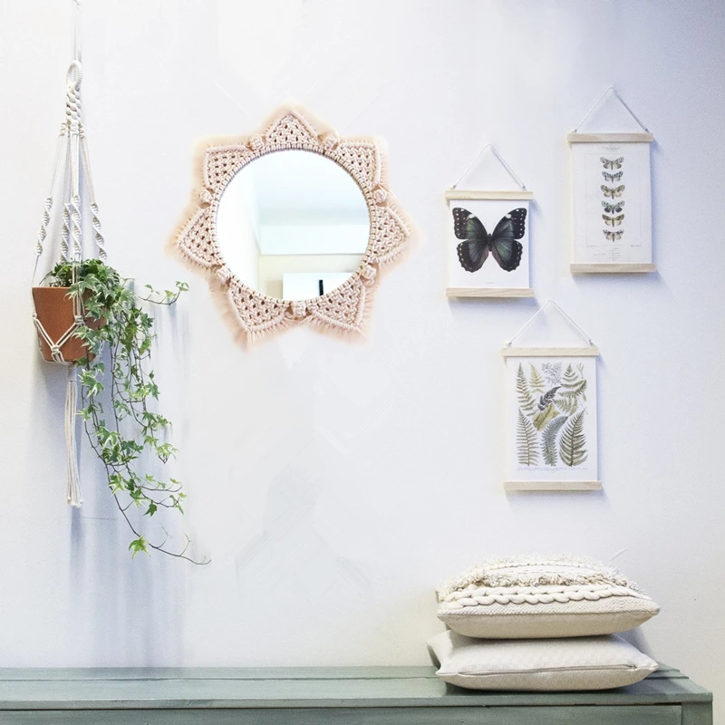 Настенные подвесные зеркала Macrame Ins скандинавские настенные настенный гобелен
