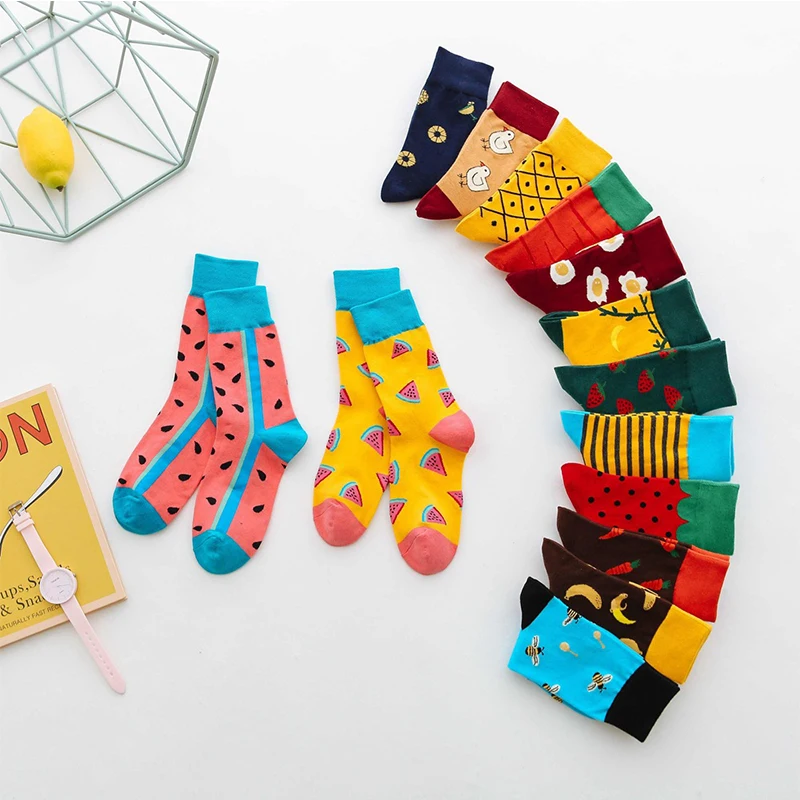 Женский хлопковый ponozky skarpety hombresy mujeres divertidos Halajuku calcetines humored creativos хип-хоп уличный стиль унисекс