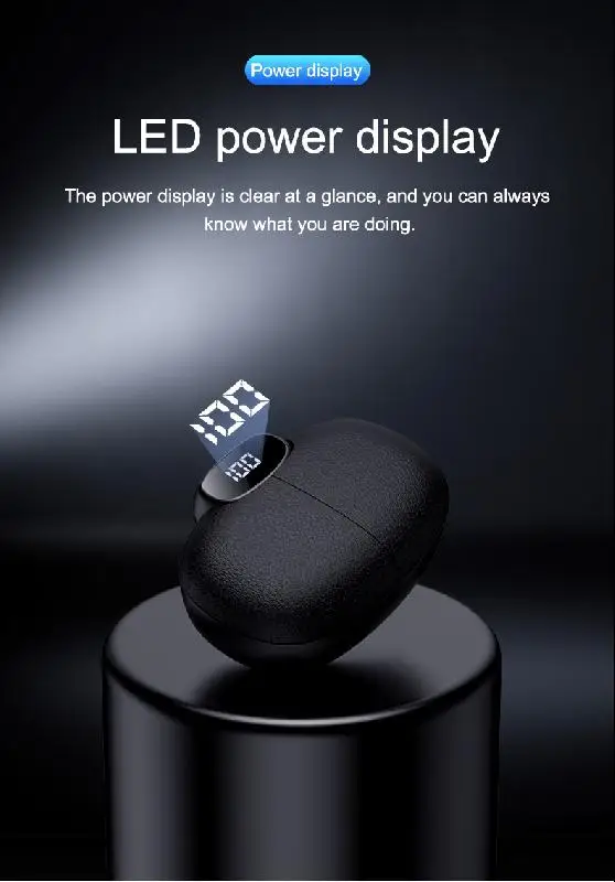 Erilles Bluetooth Earphone Earbuds Wireless Stereo Sound Earphones Sports Translator Headset Noise Reduction with Charging Box