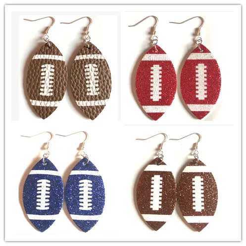 FXM новые серьги из искусственной кожи с принтом футбольного мяча тематикой