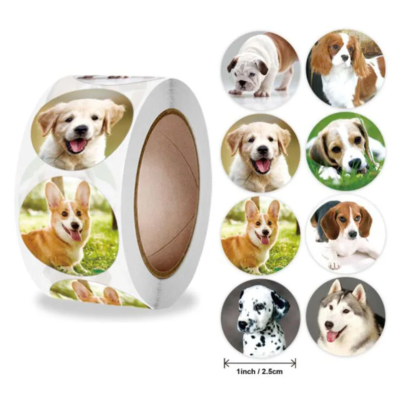 Наклейки декоративные детские в виде животных 500 шт./набор | Канцтовары для офиса