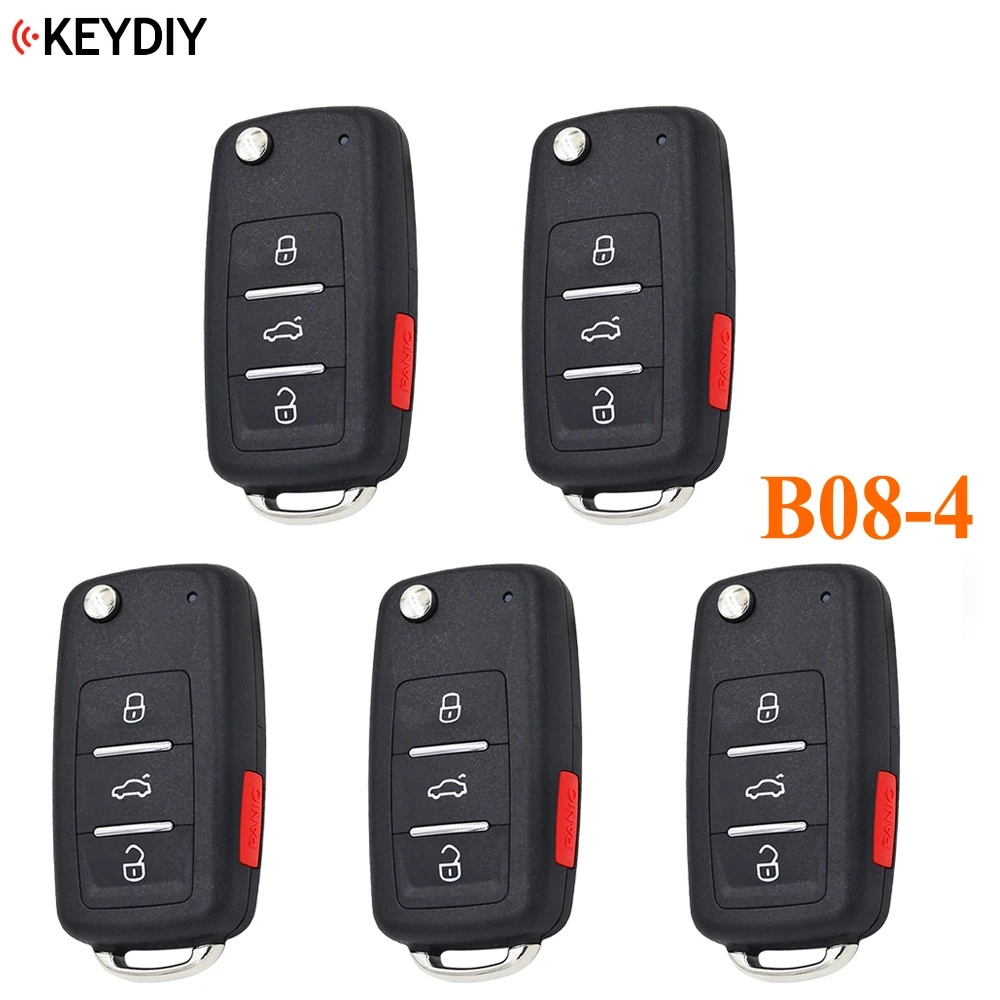 5 шт./лот оригинальный KEYDIY 3 кнопки B08 + 1 универсальный пульт дистанционного