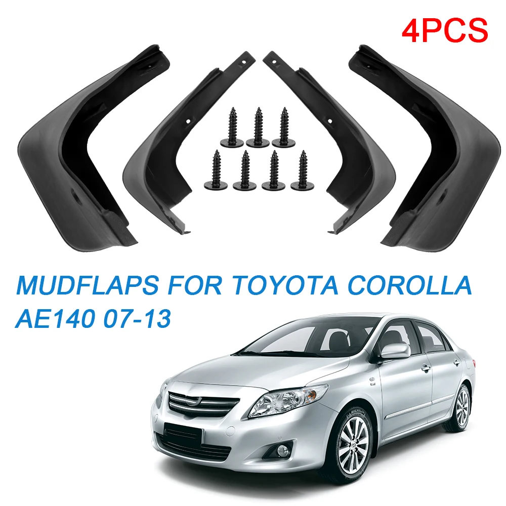 

4Pcs/set Splash Guards Fender for Toyota Corolla AE140 2007-2013 Mud Flap Front Rear Mudguards Car Mud Flaps Auto Accessories