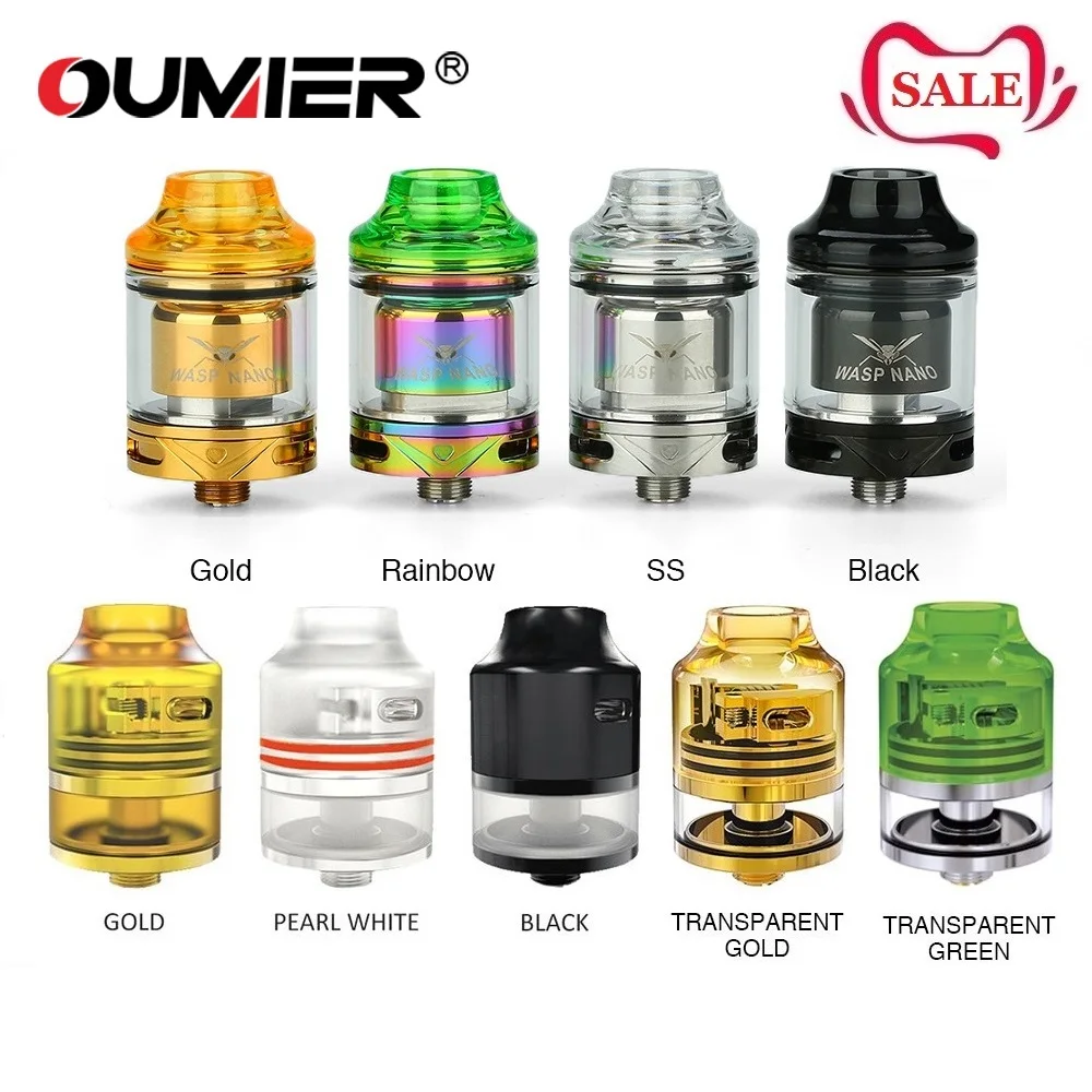 Оригинальный бак OUMIER WASP NANO RDTA 22 мм vs 23 атомайзер RTA 2 мл с верхним стержнем Дизайн
