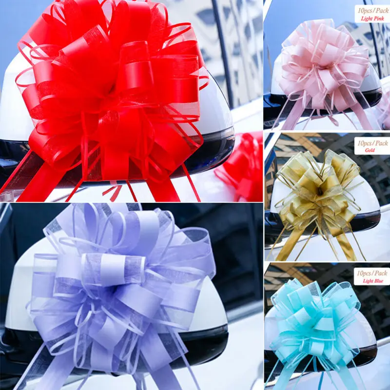 Лента из органзы с бантом рождественский подарок Свадебная вечеринка цветы