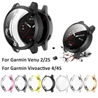 ТПУ чехол для смарт-часов Garmin Vivoactive 44S Вену 22S бампер Vivoactive4 Venu2 чехол мягкий Экран Стекло протектор чехол оболочка рамка