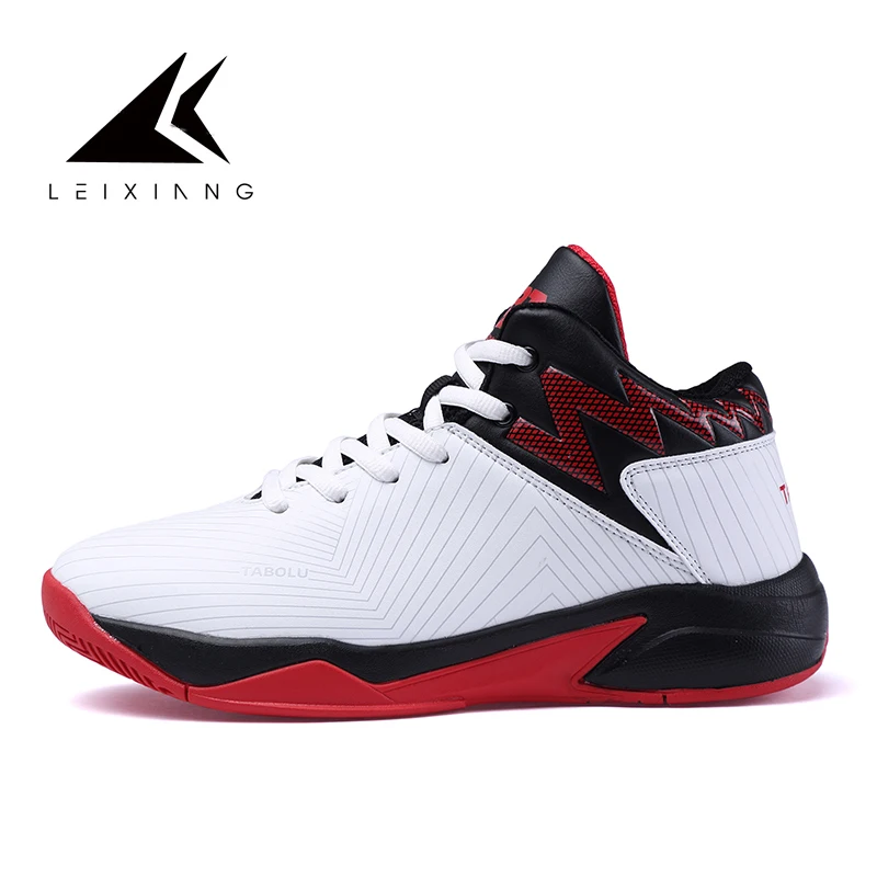 Новые белые мужские баскетбольные кроссовки с высоким берцем из микро-волокна