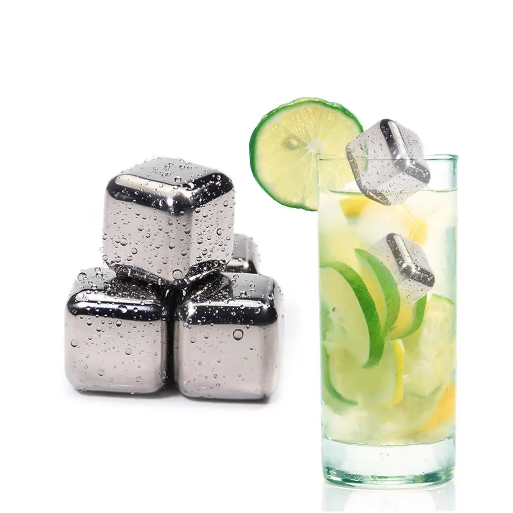 Кубики льда из нержавеющей стали, 4 шт.