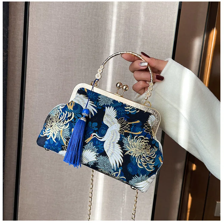 Этнический Чонсам женская сумка 2021 Новая Универсальная ручная Hanfu маленькая