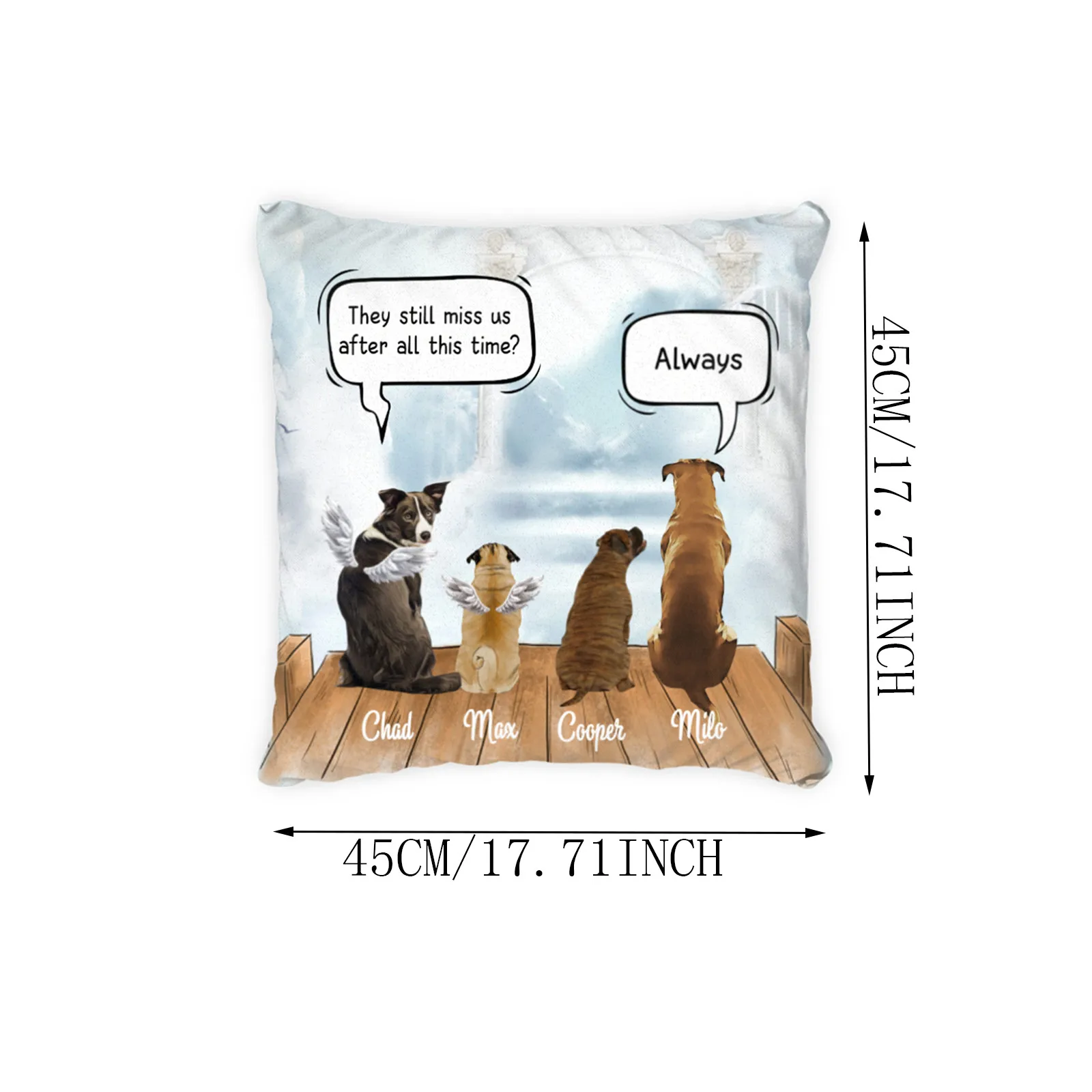 

Ouneed Pets Dogs peach skin pillowcase Sofa Waist cushion cover pillowcase 45x45cm Home Decoration animeative cojines almofadas