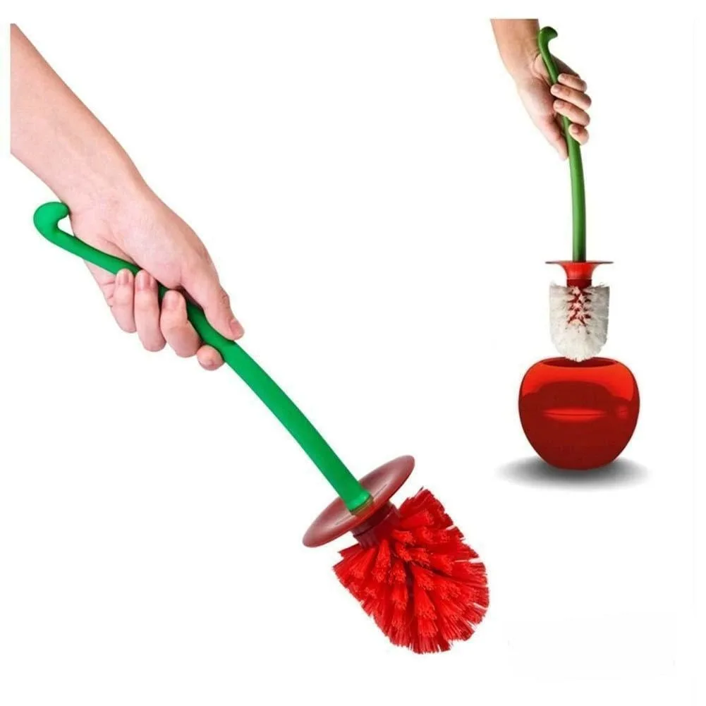 

Lovely Cherry Shape Lavatory Brush Toilet Brush & Holder Set Mooie Cherry Vorm Toilet Borstel