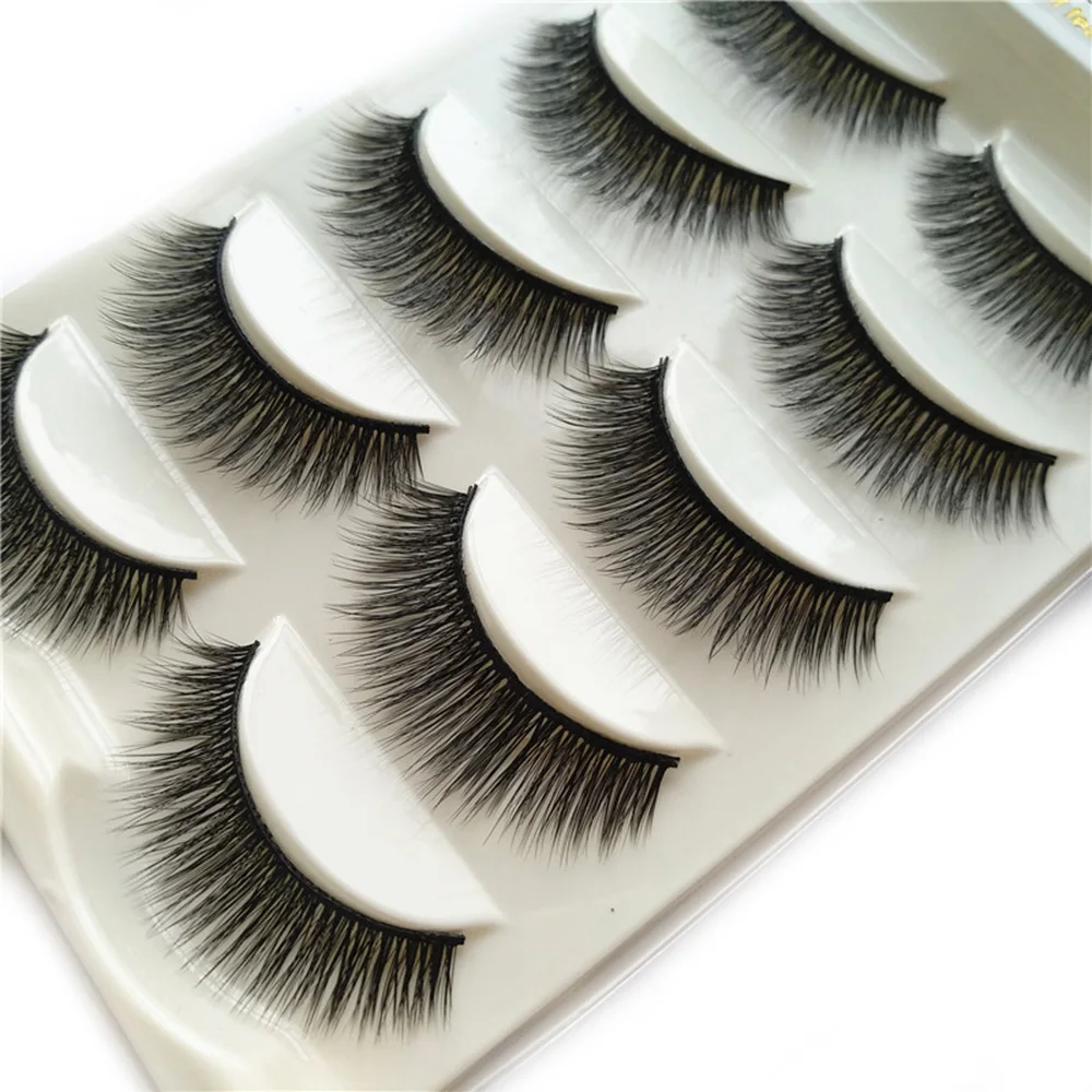 5 пар 3D накладные ресницы из искусственной норки тонкие пушистые многослойные