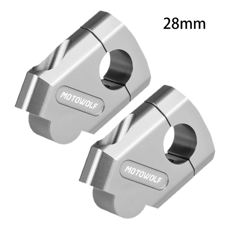 

1 Pair Comfortable Universal 22mm 28mm High-strength Aluminum Alloy Motorbike Handlebar Riser Bar Mount Handle Clamp N0HF