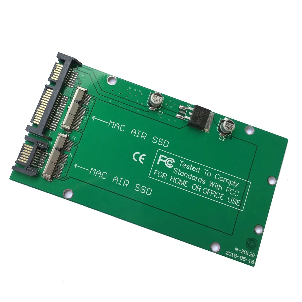 

For Macbook 2012 7+17pin dual SSD 2 slots to 2 Port SATA 3.0 Adapter Card as SATA 6Gb/s 22Pin Hard Disk Drive