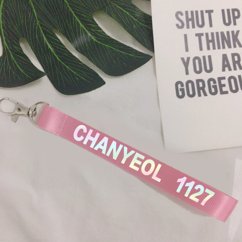 KPOP EXO ключевой ремень Чэнь лазер KAI SEHUN DO SUHO BAEKHYUN LUHAN LAY KRIS TAO - Цвет: CHANYEOL -Pink
